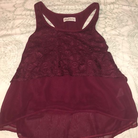 Abercrombie and Fitch Burgundy Top - Picture 5 of 5